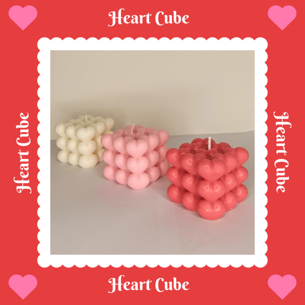 Heart Cube Candle - κερί, αρωματικά κεριά - 4