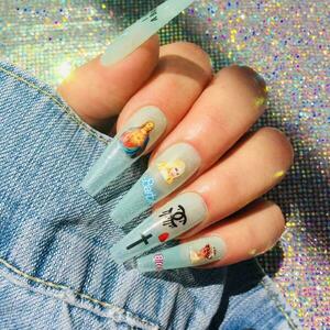 Press On Nails - Transparent Funky Barbie - 3