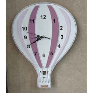 Χειροποίητο ξύλινο ρολόι αερόστατο - ξύλο, τοίχου - 4