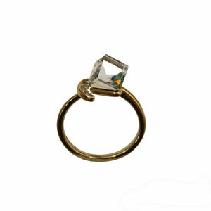 Ατσάλινο Δαχτυλίδι Με Zircon 0624 - ημιπολύτιμες πέτρες, επιχρυσωμένα, ατσάλι, αυξομειούμενα, φθηνά - 2