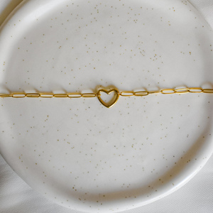 Eros bracelet | Βραχιόλι με ατσάλινη αλυσίδα και σχέδιο καρδιά - καρδιά, ατσάλι, αγ. βαλεντίνου, χεριού - 2