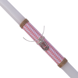 Εφηβική πασχαλινή λαμπάδα με κλουβάκι μεταλλικό άσπρη 30cm - κορίτσι, λαμπάδες, για ενήλικες, για εφήβους
