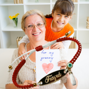 Βραχιόλι μαρτάκι για την γιαγιά - μακραμέ, κορδόνια, μάτι, γιαγιά, μαρτάκια - 3
