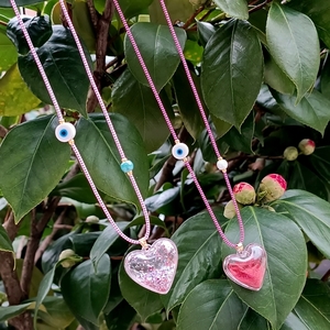 My HEART March necklace - καρδιά, κορδόνια, μάτι, μαμά και κόρη - 3