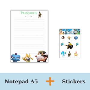 Palworld set notepad με stickers - αυτοκόλλητα