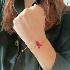 Σετ των 2 - Pink ribbon - Breast cancer awareness bracelet - μακραμέ, κορδόνια, boho, φθηνά