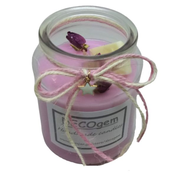 Χειροποίητο κερί σόγιας με άρωμα Amber & Olibanum σε γυάλινο βάζο με καπάκι ( 340 ml - 70 ώρες καύσης ) - χειροποίητα, αρωματικά κεριά, σόγια, αρωματικό χώρου - 4