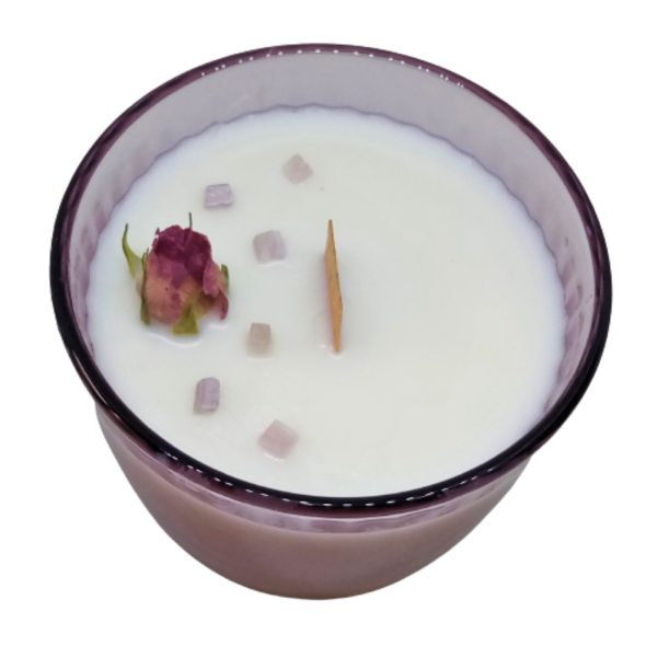 Χειροποίητο κερί σόγιας σε ροζ nude γυάλινο ποτήρι με άρωμα BAMBOO KARITE ( 275 ml - 56 ώρες καύσης ) - αρωματικά κεριά, σόγια, αρωματικό χώρου, soy wax - 2