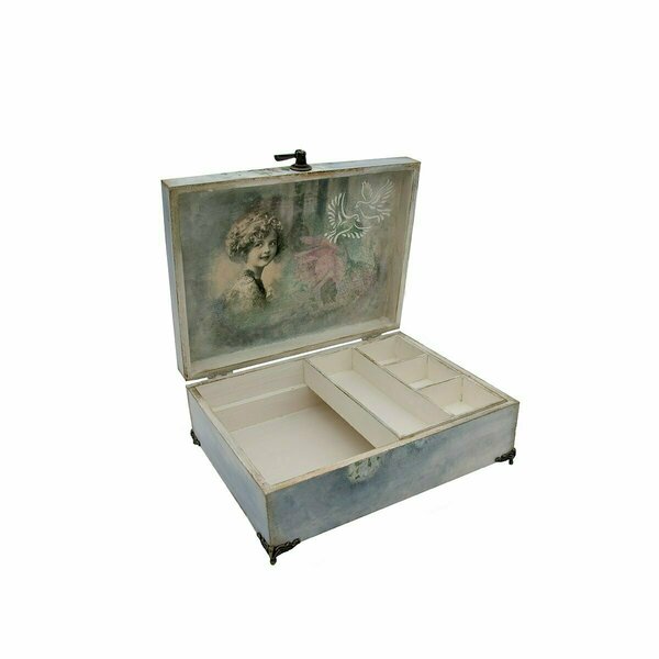 Κουτί ξύλινο για κοσμήματα vintage - ξύλο - 2