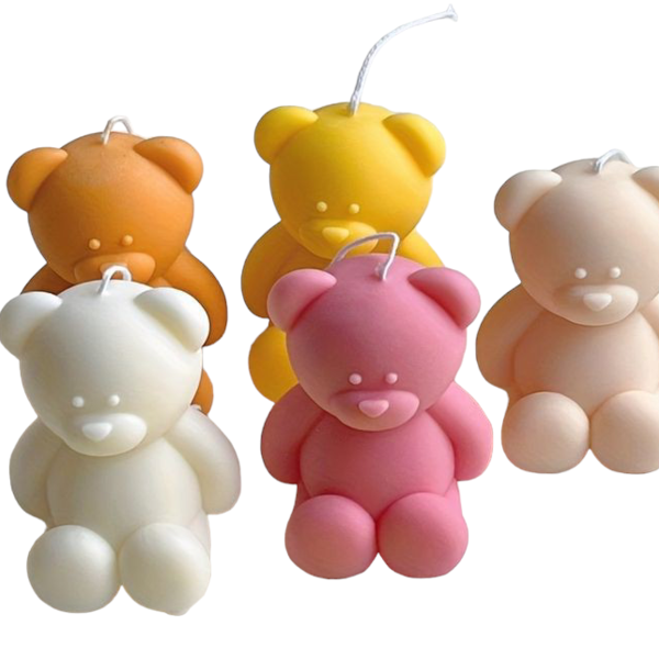 Baby teddy bear candle - αρωματικά κεριά, δώρο για νεογέννητο, βάπτισης, δώρο γεννεθλίων