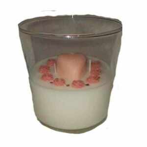 Κερί σόγιας σε ποτήρι Αγίου Βαλεντίνου - αρωματικά κεριά, αγ. βαλεντίνου, vegan κεριά