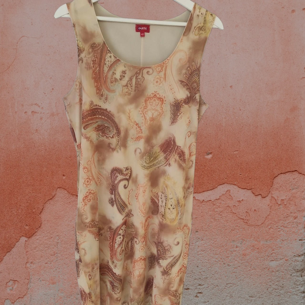 Αμανικο φόρεμα με prints - πολυεστέρας, mini, αμάνικο - 2