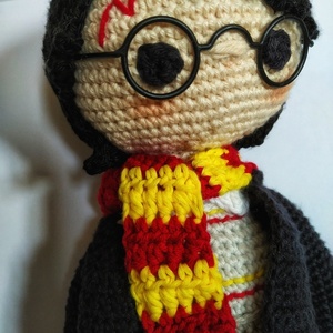 Πλεκτή φιγούρα Harry Potter 30cm 100% βαμβακερή - λούτρινα, amigurumi, δώρο γεννεθλίων, 100% βαμβακερό - 2