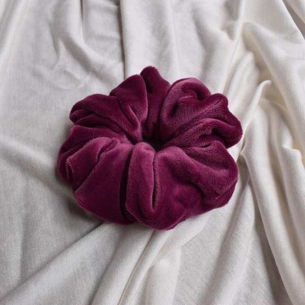 Handmade Velvet scrunchies - ύφασμα, λαστιχάκια μαλλιών, μεγάλα scrunchies, velvet scrunchies - 3