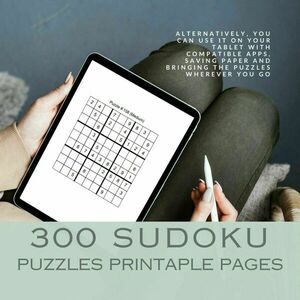 Εκτυπώσιμο βιβλίο με 300 SUDOKU παζλ σε Α4 διαστάσεις - φύλλα εργασίας - 4