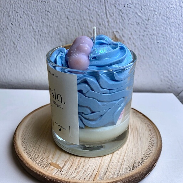 Χειροποίητο αρωματικό κερί σόγιας σε βάζο με άρωμα βαμβάκι, 250γρ - κερί, αρωματικά κεριά, αρωματικό, κεριά - 2