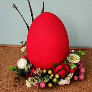 Αυγό κεραμικό, υψους 20cm, κόκκινο - διακοσμητικά, πασχαλινά αυγά διακοσμητικά, πασχαλινά δώρα
