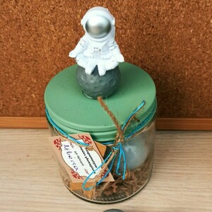 Βάζο με σαπουνακια με θέμα αστροναύτες - διακοσμητικά, για παιδιά, πύραυλοι - 3