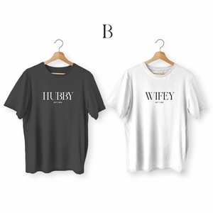 SET 2 T-Shirt / HUBBY - WIFEY / Custom tshirt - 3