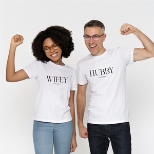 SET 2 T-Shirt / HUBBY - WIFEY / Custom tshirt - 4