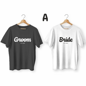 SET 2 T-Shirt / GROOM - BRIDE / Custom tshirt - 3