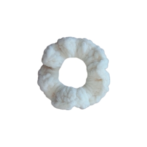 Χειροποίητα πλεκτά βελούδινα scrunchies (1 τεμ.) - νήμα, λαστιχάκια μαλλιών - 5