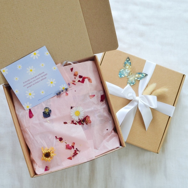 Ανοιξιάτικο κουτί διαστάσεων 20 x 20 cm με 8 διαφορετικά προϊόντα - πασχαλινά δώρα, σετ δώρου, διακοσμητικό πασχαλινό - 5