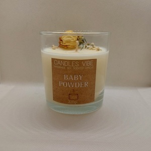 BABY POWDER 220gr. - αρωματικά κεριά, soy candle, soy wax, soy candles