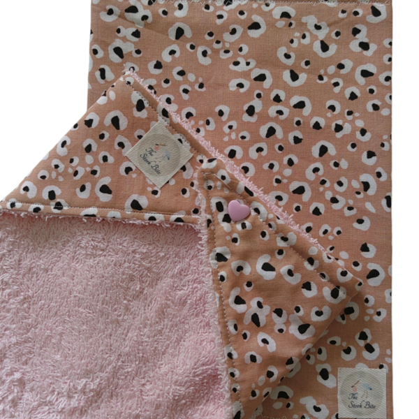Θήκη βιβλιαρίου σετ με σαλιάρα ροζ λεοπάρ - κορίτσι, σετ, 0-3 μηνών, βρεφικά ρούχα