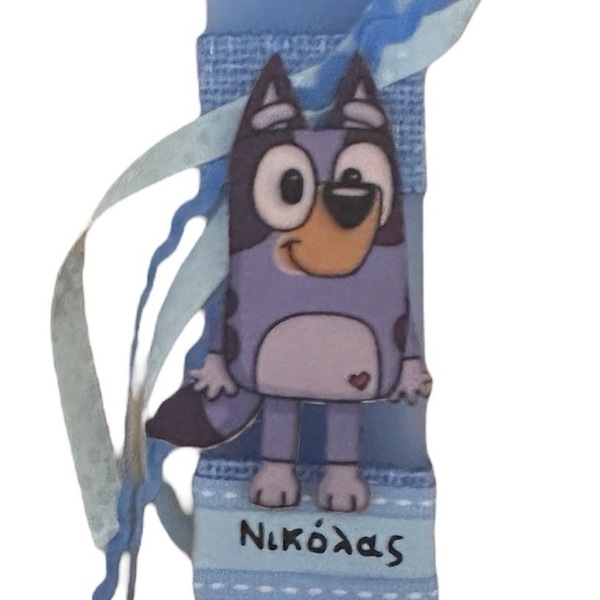 Λαμπάδα Μπλούι με όνομα - λαμπάδες, για παιδιά, ήρωες κινουμένων σχεδίων - 2
