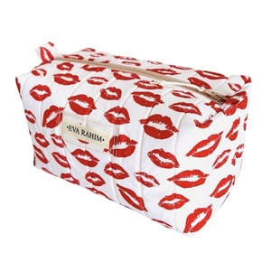 Νεσεσέρ μπαουλάκι χειροποίητο, red lipstick - ύφασμα, καλλυντικών, ταξιδίου
