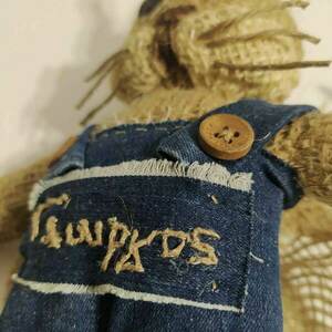 Χειροποίητη,αρωματική, λαμπάδα UPCYCLED EASTER BUNNY από λινάτσα και jeans (αγορακι ή κοριτσάκι) - λαμπάδες, για παιδιά, ζωάκια, για μωρά, προσωποποιημένα - 4