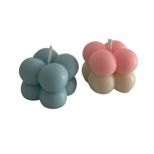 Mini Bubble Cube Soy Candle - αρωματικά κεριά, μπομπονιέρα βάφτισης - 2
