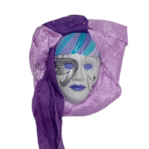 Πορσελάνινη μάσκα τοίχου Purple umbrella - διακοσμητικά, πίνακες ζωγραφικής