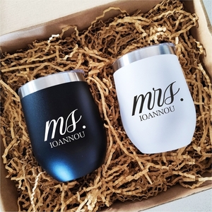 THERMAL CUP personalized with MS & MRS | Coffee Mug | Ποτήρι και Κούπα Θερμός προσωποποιημένα - 2