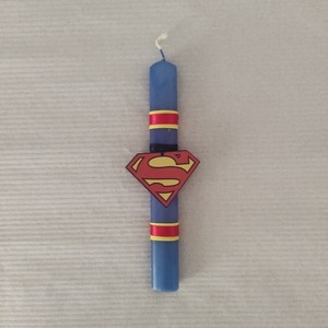 Superman λαμπάδα - λαμπάδες, για παιδιά, για ενήλικες, για εφήβους, σούπερ ήρωες