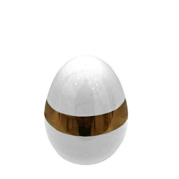 Αυγό Πορσελάνη Με Χρυσή Ρίγα 7cm - πορσελάνη, διακοσμητικά
