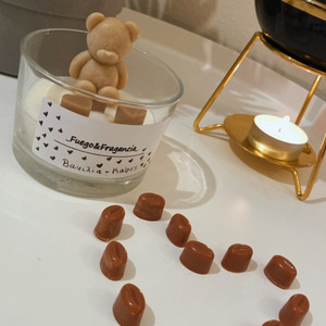 Αρωματικό Κερί Σογιας με Αρκουδάκι - αρωματικά κεριά, vegan κεριά - 2