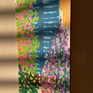 Σελιδοδείκτης ξύλινος 18* 5 cm ζωγραφισμένος στο χέρι - παράθυρο με λουλούδια - ζωγραφισμένα στο χέρι, δασκάλα, στολίδια - 3