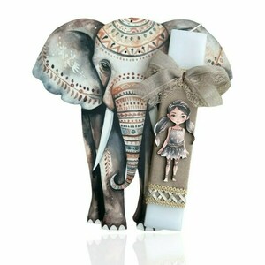 Λαμπάδα Ινδιάνα Ελέφαντας - κορίτσι, λαμπάδες, σετ, για παιδιά, ζωάκια