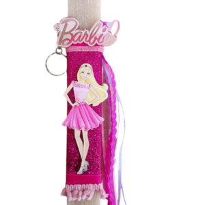 Λαμπάδα πλακέ αρωματική Barbie 32εκ - κορίτσι, λαμπάδες, για παιδιά, ήρωες κινουμένων σχεδίων - 2