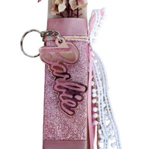 Λαμπάδα αρωματική πλακέ με μπρελόκ Barbie 22εκ - κορίτσι, λαμπάδες, για παιδιά, ήρωες κινουμένων σχεδίων - 2