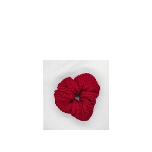 Πλεκτό λαστιχάκι μαλλιών burgundy - νήμα, λαστιχάκια μαλλιών - 3