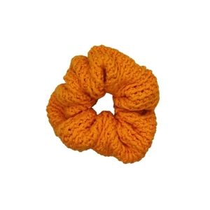 Πλεκτό λαστιχάκι μαλλιών tangerine - νήμα, λαστιχάκια μαλλιών