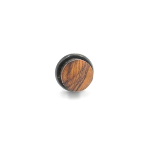 Σκουλαρίκι ανδρικό αυτιού χειροποίητο μοναδικό απο ξύλο ελιάς_023 , Ø 0,9 εκ. - ξύλο, minimal, καρφωτά