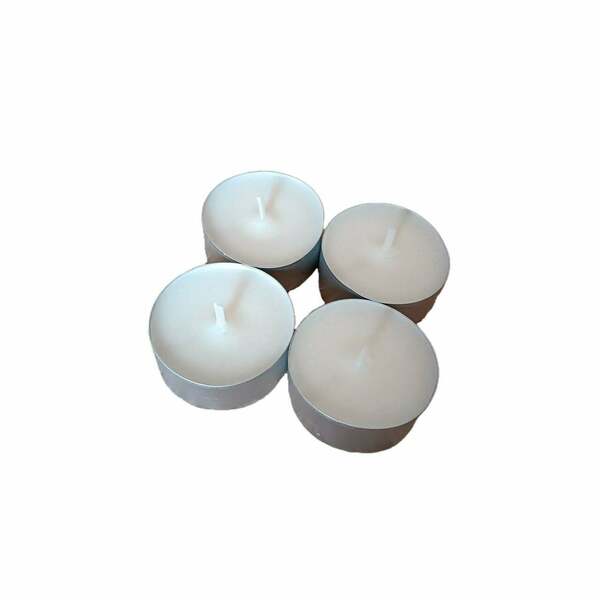 Χειροποίητα Λευκά κεριά ρεσώ (4τμχ) από 100% φυσικό κερί σόγιας - ρεσώ & κηροπήγια
