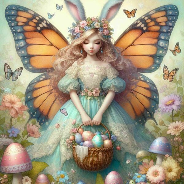 Αφίσα - Poster παιδικό Πασχαλινό - Easter Fairy 4 - αφίσες