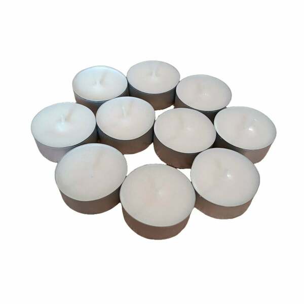 Χειροποίητα Λευκά κεριά ρεσώ (10τμχ) από 100% φυσικό κερί σόγιας - ρεσώ & κηροπήγια