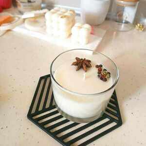 Χειροποίητο Λευκό Αρωματικό Κερί Σόγιας σε Mini Ποτήρι με άρωμα Black Vanilla - 290 gr - αρωματικά κεριά - 2