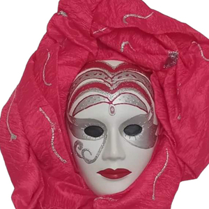 Πορσελάνινη μάσκα Red mask - πίνακες & κάδρα, πίνακες ζωγραφικής